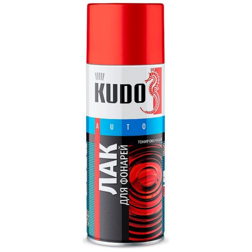 KUDO-9022 Лак для тонировки фонарей красный (аэрозоль)
