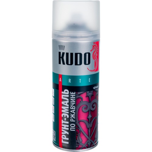 KUDO Грунт-эмаль по ржавчине черная 